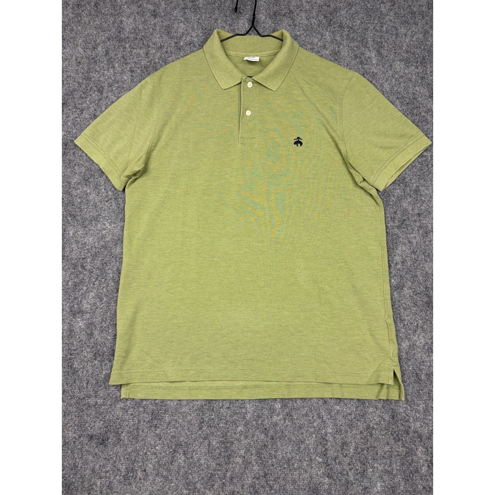 Brooks Brothers Slim Fit Performance Polo Mens Large Sage Green Supima Cotton